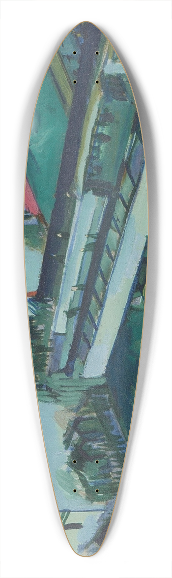 Ernst Ludwig Kirchner - Straenbahn und Eisenbahn 39.3 inch art pintail longboard deck