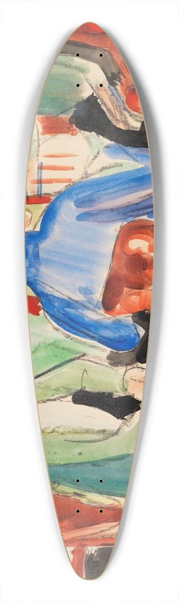 Ernst Ludwig Kirchner - Unterhaltung 39.3 inch art pintail longboard deck