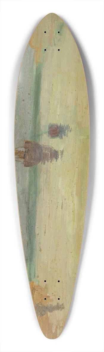 Ernst Schiess - Hafeneinfahrt von Palma di Mallorca 39.3 inch art pintail longboard deck