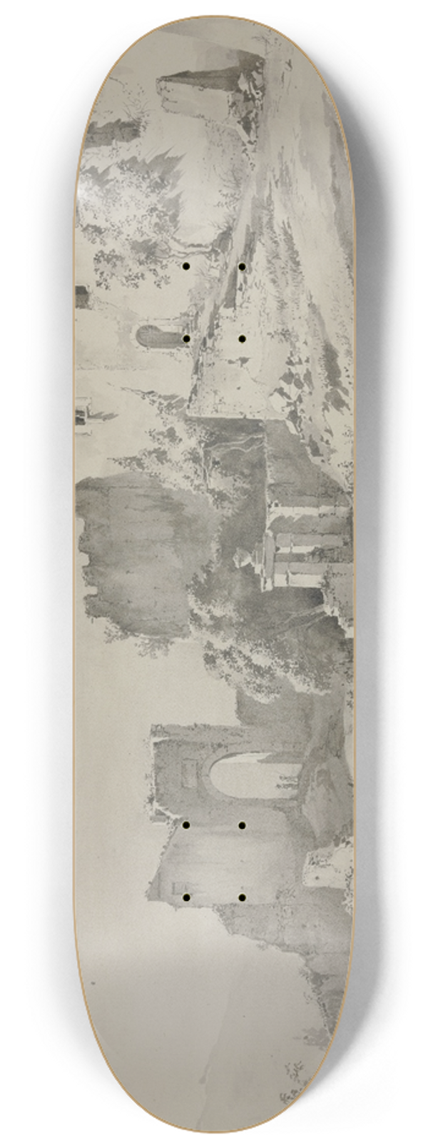 Jean-Jacques de Boissieu - Landscape near Dargoire 8.25 inch art skate deck