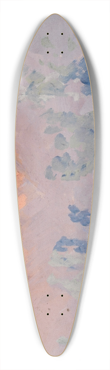 Ernst Schiess - Mountains at Sunset 39.3 inch art pintail longboard deck