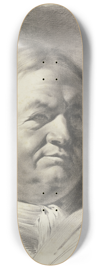 Jean-Jacques de Boissieu - Portrait of Jean-Baptiste de Boissieu with a Necktie 8.25 inch art skate deck