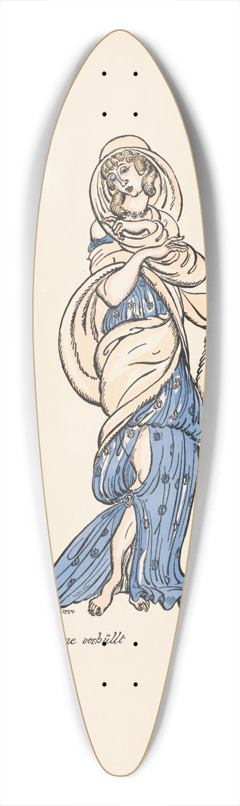 Ernst Stern - Ariadne verhllt 39.3 inch art pintail longboard deck