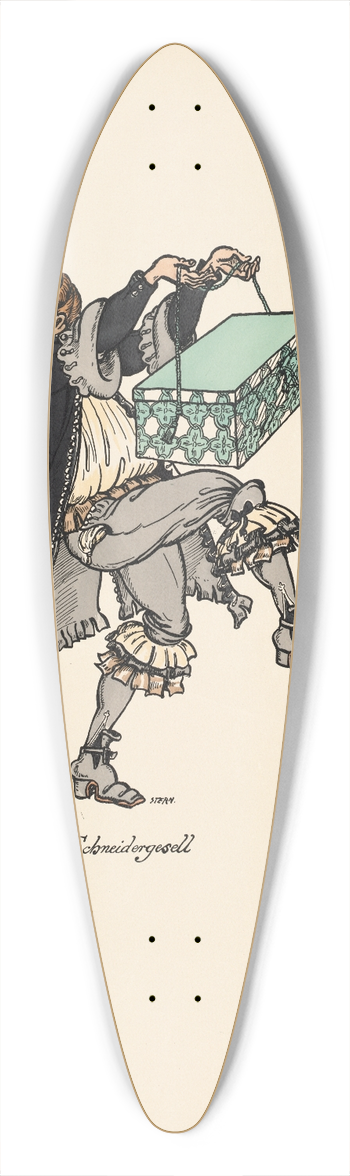 Ernst Stern - Ein Schneidergesell 39.3 inch art pintail longboard deck