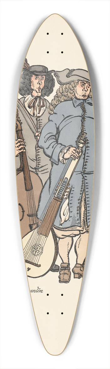 Ernst Stern - Musikanten 39.3 inch art pintail longboard deck