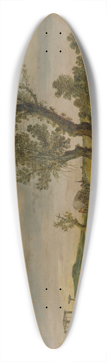 Esaias van de Velde - Soldiers ambushing a wagon 39.3 inch art pintail longboard deck