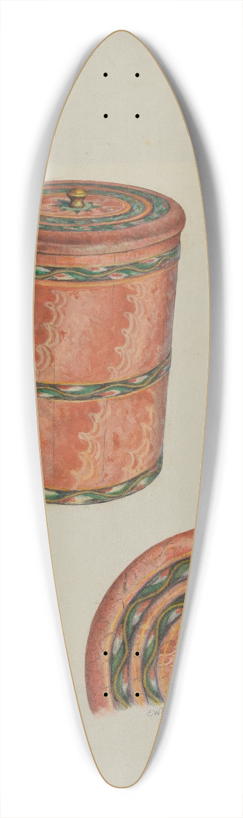 Ethelbert Brown - Pa. German Sugar Tub 39.3 inch art pintail longboard deck
