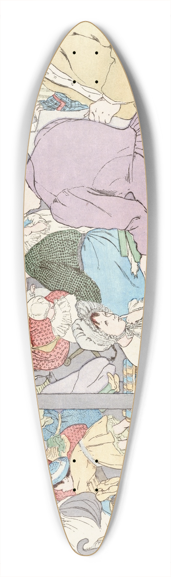 Ethel Mars - The Excursion Boat 39.3 inch art pintail longboard deck