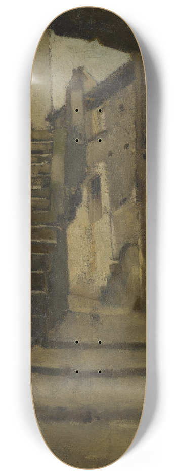 Jean-Jacques Henner - Escalier dans une ruelle  Rome 8.25 inch art skate deck