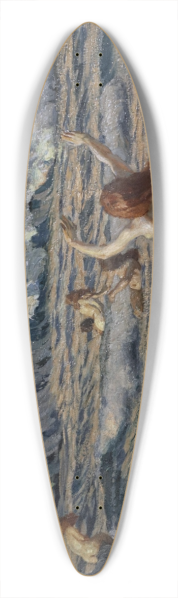 Ettore Tito - Return of Ulysses 39.3 inch art pintail longboard deck