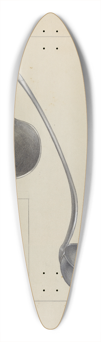 Eugene Barrell - Silver Gravy Ladle 39.3 inch art pintail longboard deck
