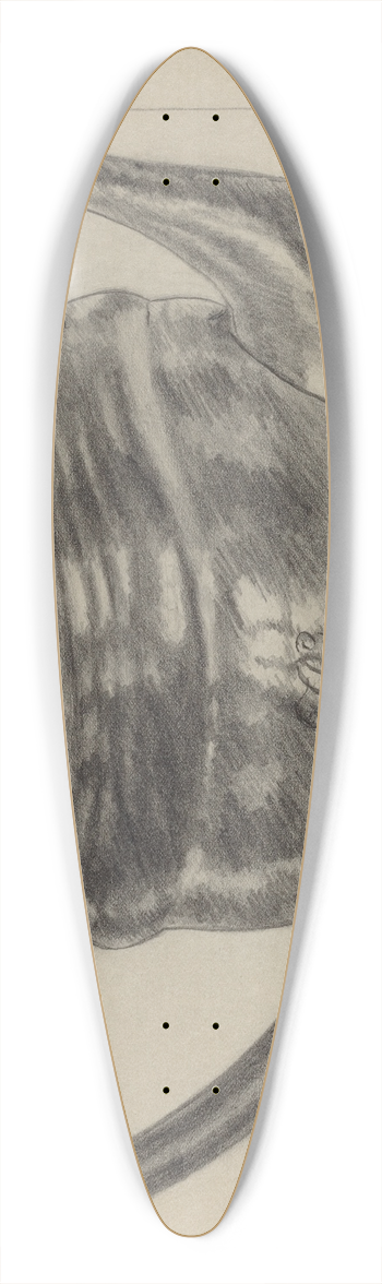 Eugene Barrell - Silver Teapot 39.3 inch art pintail longboard deck