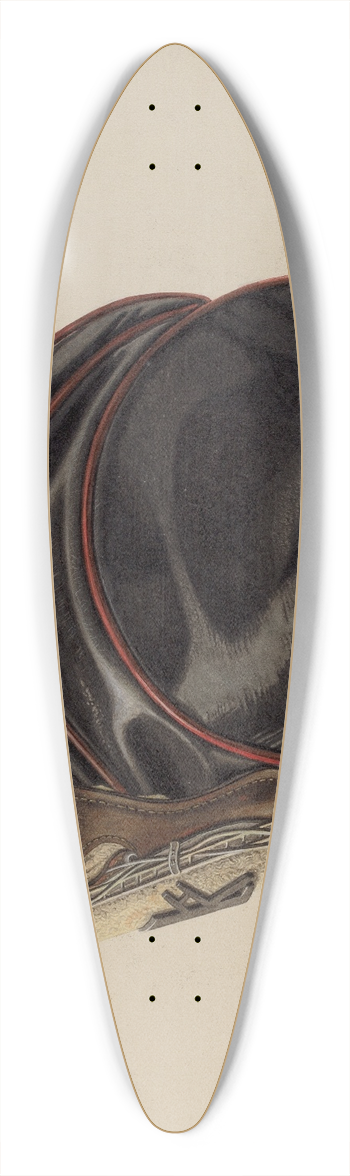 Eugene Bartz - Firemans Helmet 39.3 inch art pintail longboard deck