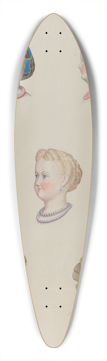 Eugene Croe - Three Dolls 39.3 inch art pintail longboard deck