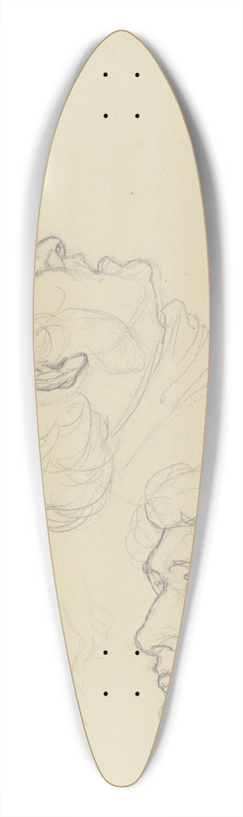 Eugen Eduard Schffer - Male portrait 39.3 inch art pintail longboard deck