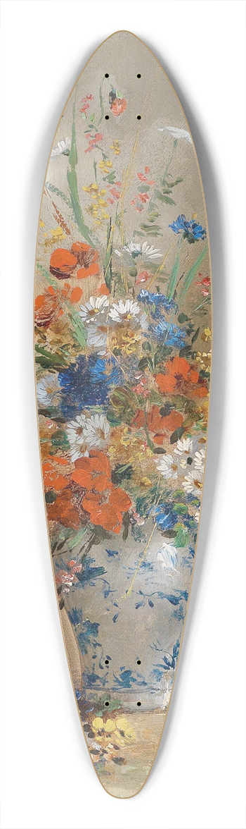 Eugene Petit - Blumenstillleben 39.3 inch art pintail longboard deck