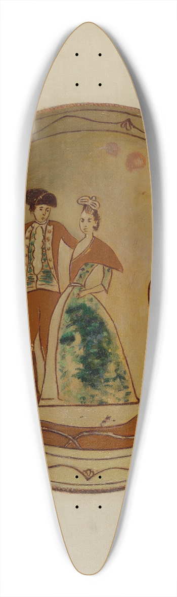 Eugene Shellady - Pa. German Pie Plate 39.3 inch art pintail longboard deck