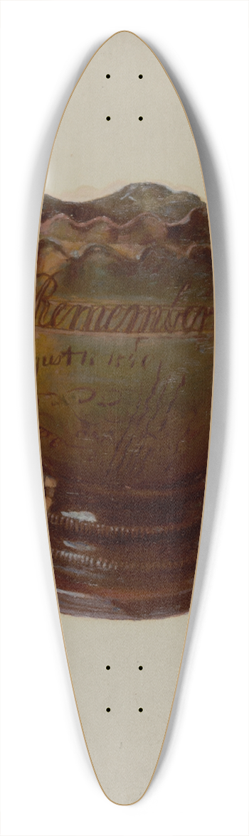 Eugene Shellady - Pa. German Plate 39.3 inch art pintail longboard deck