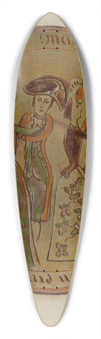 Eugene Shellady - Pie Plate 39.3 inch art pintail longboard deck