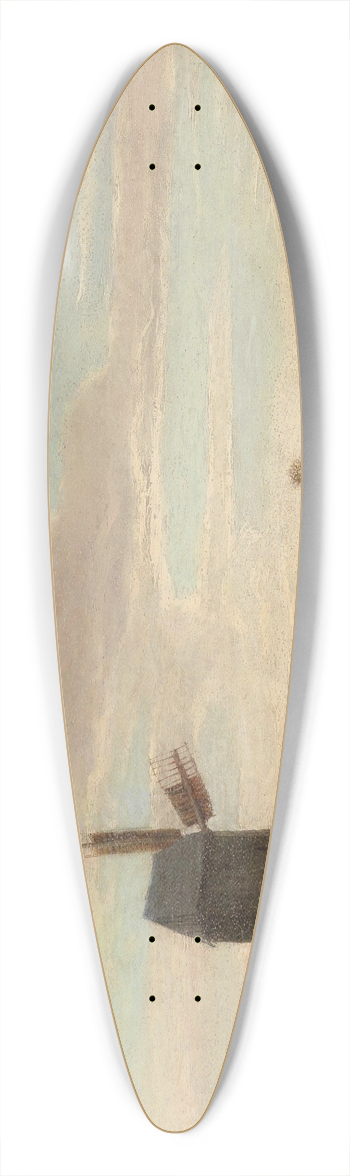 Eugen Jettel - Landschaft mit Windmhle 39.3 inch art pintail longboard deck