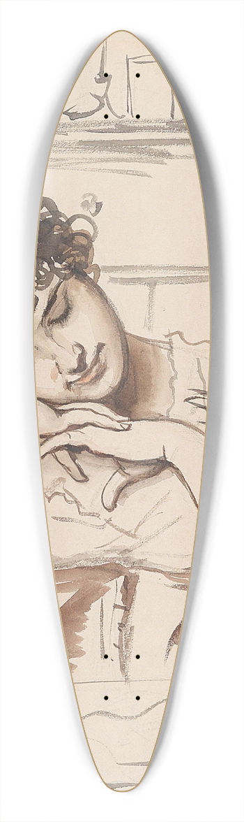 Eugen von Blaas - Der Brief 39.3 inch art pintail longboard deck