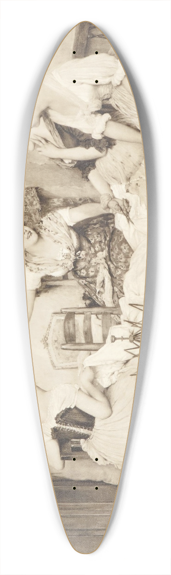 Eugen von Blaas - Venetian Girls with a Gondoliere 39.3 inch art pintail longboard deck