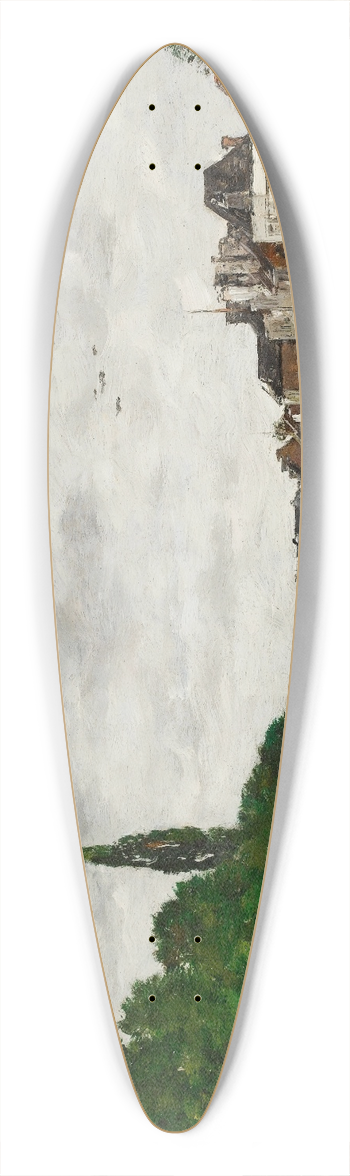 Eugne Boudin - Canal aux environs de Bruxelles 39.3 inch art pintail longboard deck