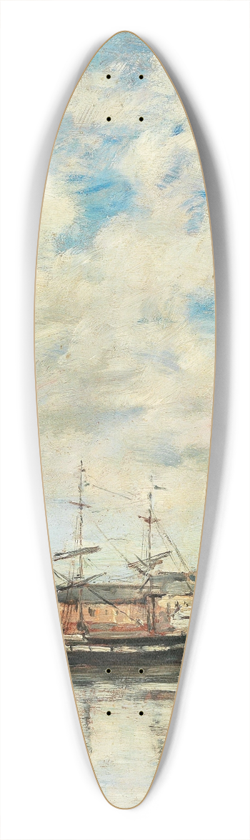 Eugne Boudin - Dunkerque, voiliers  quai 39.3 inch art pintail longboard deck