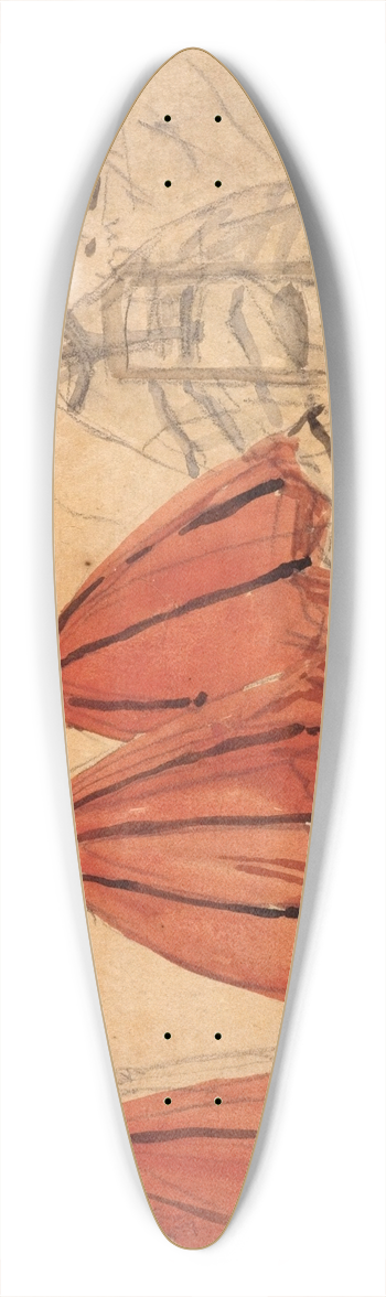 Eugne Boudin - Etude de costumes 39.3 inch art pintail longboard deck