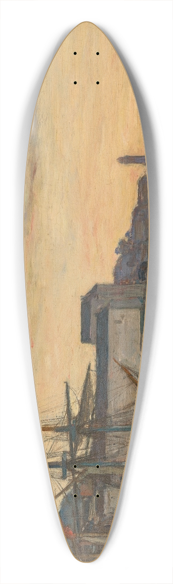 Eugne Boudin - Honfleur. Voiliers 39.3 inch art pintail longboard deck