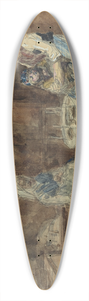 Eugne Boudin - Intrieur breton, maternit 39.3 inch art pintail longboard deck