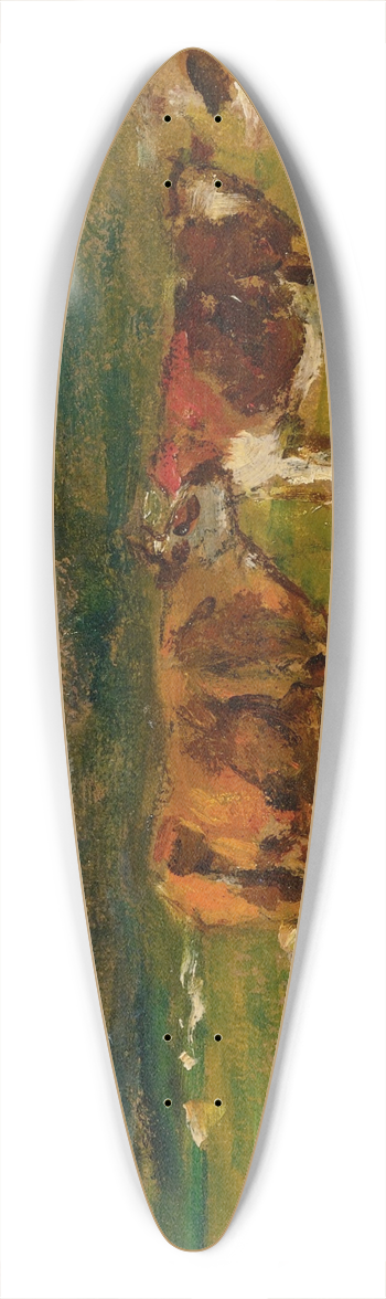 Eugne Boudin - Vaches Au Pturage (tude) 39.3 inch art pintail longboard deck