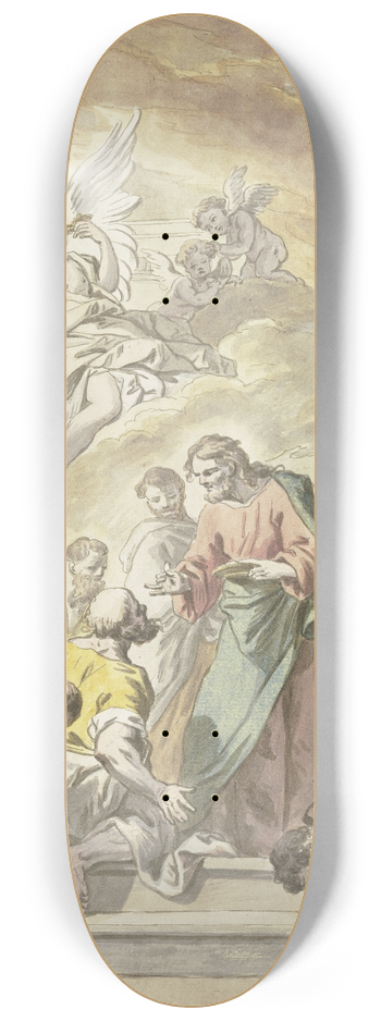 Jean Jouvenet - Christus reicht das Abendmahl 8.25 inch art skate deck