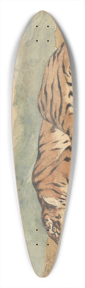 Eugne Delacroix - Royal Tiger 39.3 inch art pintail longboard deck