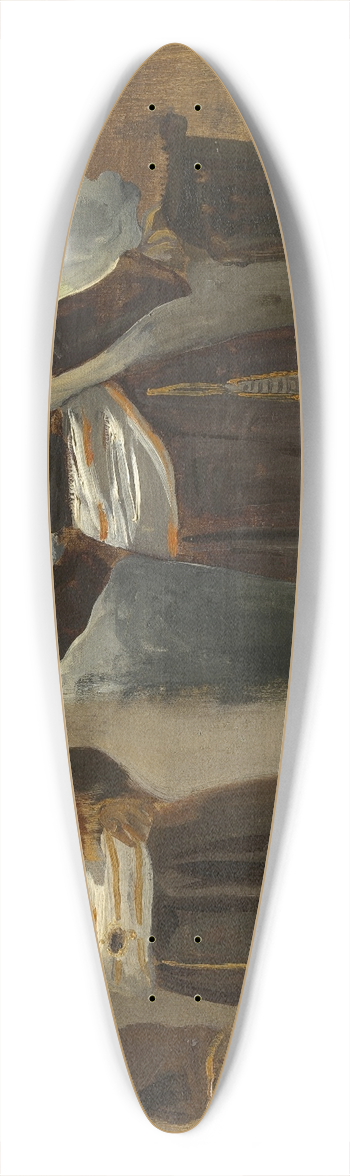 Eugne Delacroix - Two Studies of a Standing Indian from Calcutta 39.3 inch art pintail longboard deck