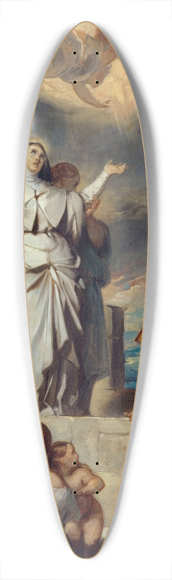 Eugne Devria - Apothose de sainte Genevive 39.3 inch art pintail longboard deck