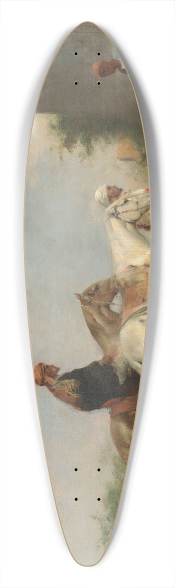 Eugne Fromentin - Horse traders 39.3 inch art pintail longboard deck