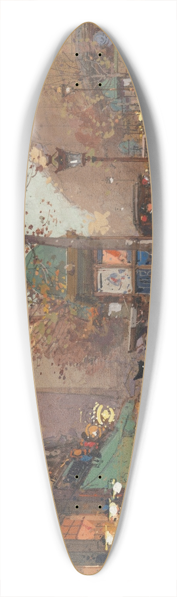 Eugne Galien-Laloue - La Porte St Denis 39.3 inch art pintail longboard deck