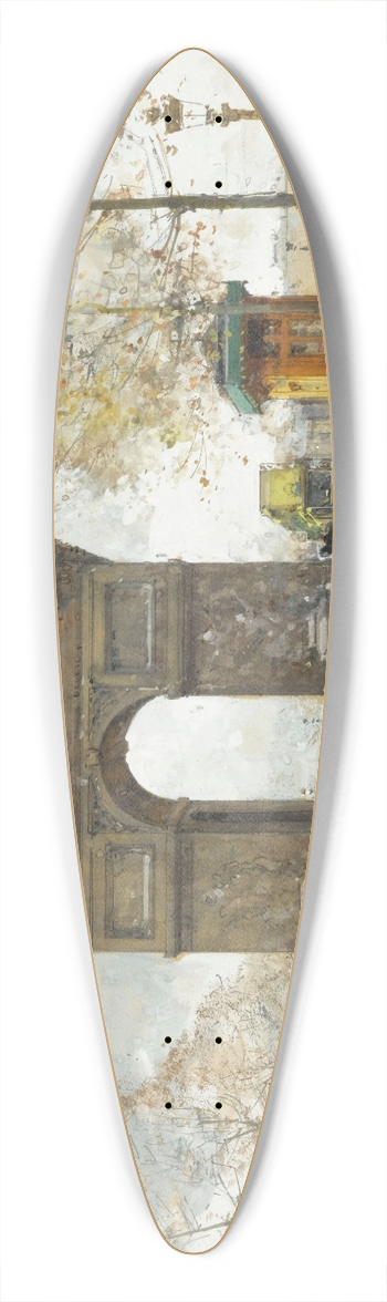 Eugne Galien-Laloue - Larc De Triomphe 39.3 inch art pintail longboard deck