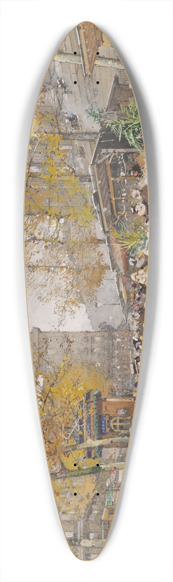 Eugne Galien-Laloue - Place De La Madeleine 39.3 inch art pintail longboard deck