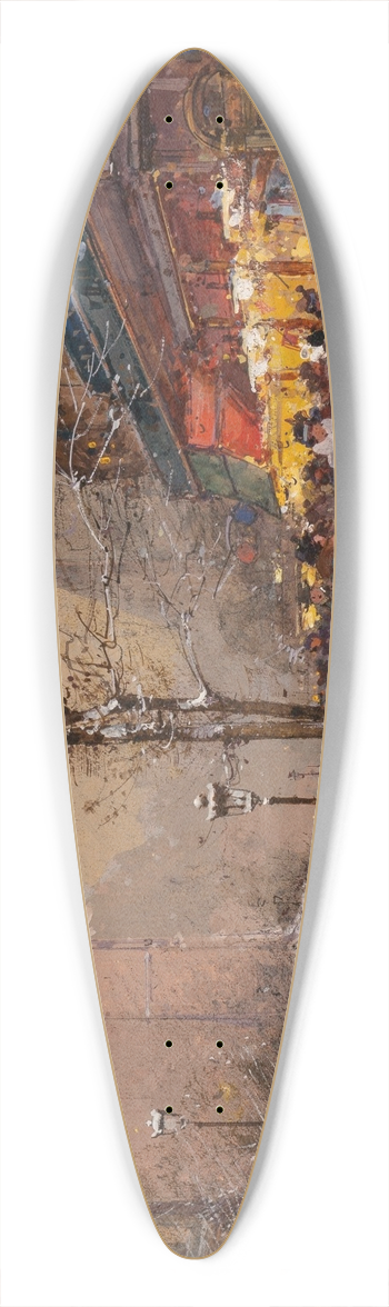 Eugne Galien-Laloue - Porte Saint-Denis 39.3 inch art pintail longboard deck