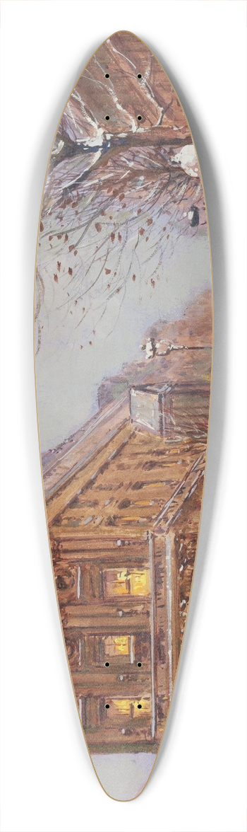 Eugne Galien-Laloue - Thtre de la Renaissance 39.3 inch art pintail longboard deck