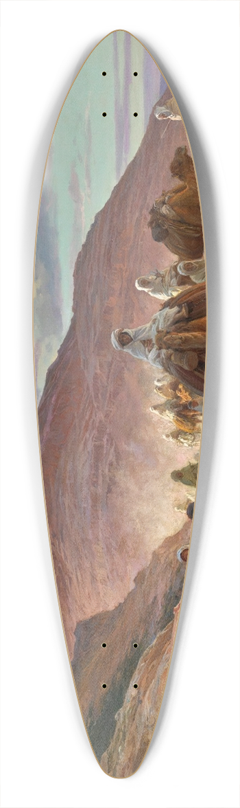 Eugne Girardet - A Desert Caravan 39.3 inch art pintail longboard deck