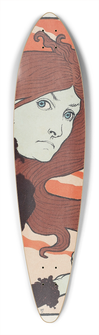 Eugne Grasset - Vitrioleuse (The Acid Thrower) 39.3 inch art pintail longboard deck