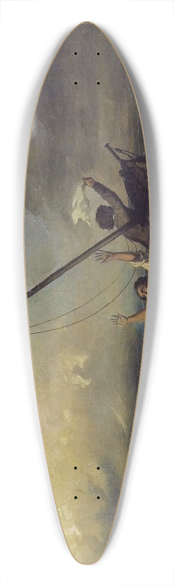 Eugne Isabey - Shipwreck 39.3 inch art pintail longboard deck