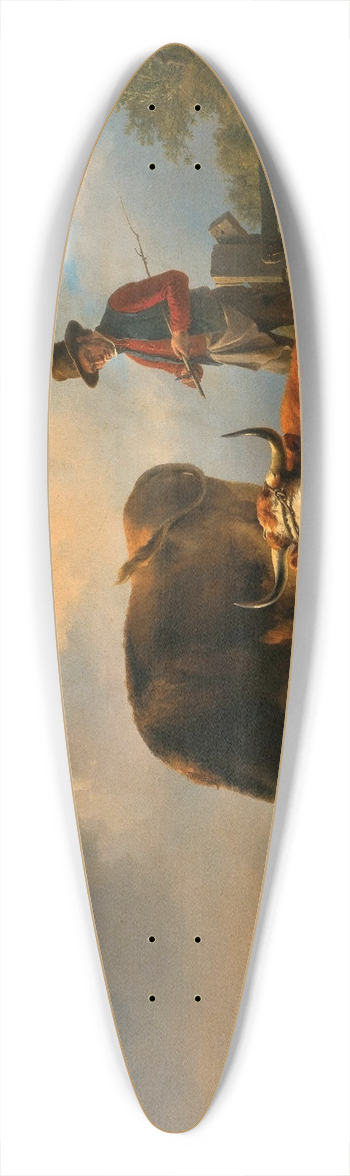 Eugne Joseph Verboeckhoven - A Pastoral Idyll 39.3 inch art pintail longboard deck