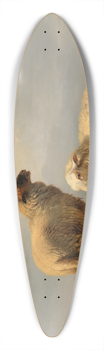 Eugne Joseph Verboeckhoven - Sheep, Lamb and Ducks by a pond 39.3 inch art pintail longboard deck