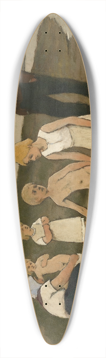 Eugne Laermans - Children Bathing 39.3 inch art pintail longboard deck