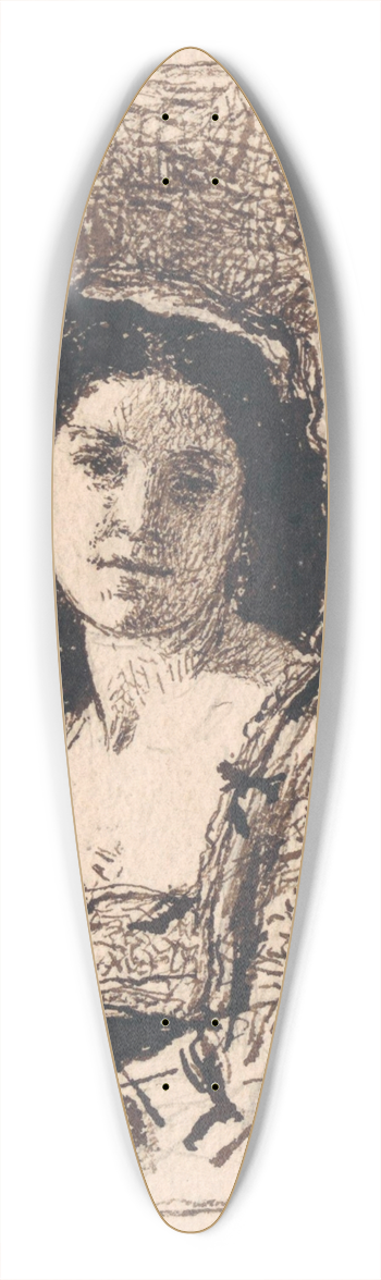 Eugne Smits - Woman 39.3 inch art pintail longboard deck