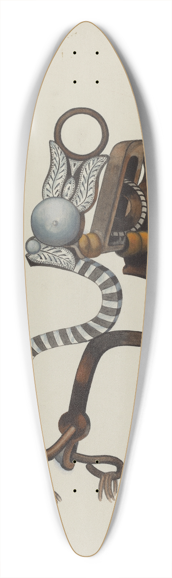 Eva Fox and Harry Mann Waddell - Bit 39.3 inch art pintail longboard deck